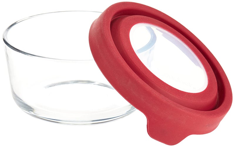 Anchor Hocking 4-Cup Round Food Storage Containers with Red TrueSeal Airtight Lids, Set of 4 - Image 2